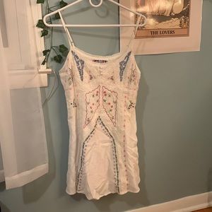 UO white embroidered dress